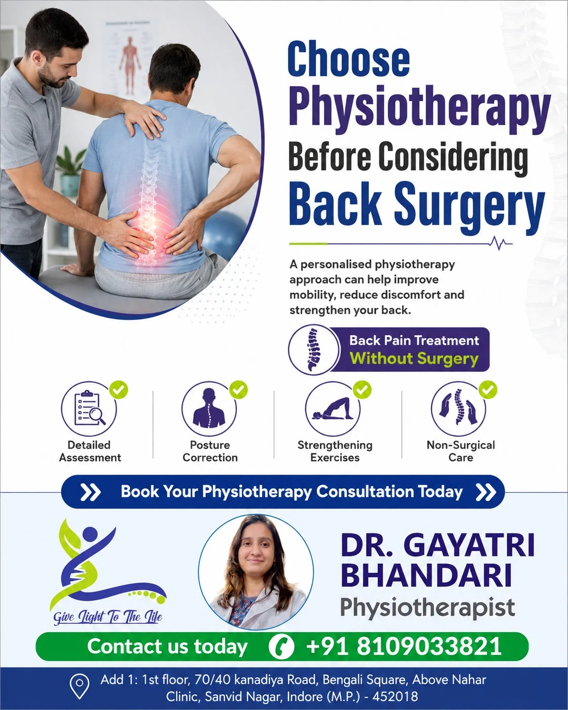 Choose Back Pain Physiotherapy in Indore